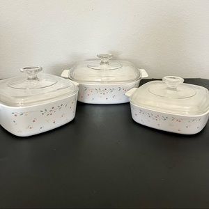 Corningware antique white baking dish set